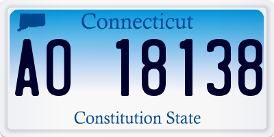 CT license plate AO18138