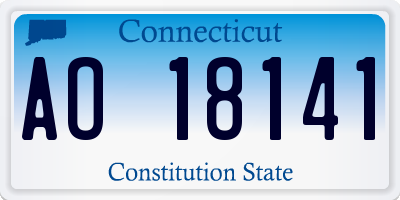 CT license plate AO18141