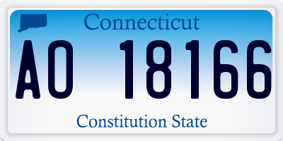 CT license plate AO18166