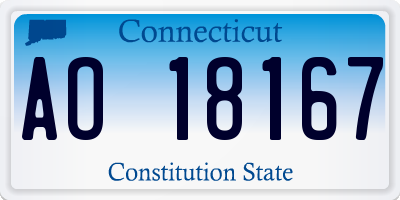 CT license plate AO18167