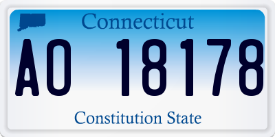 CT license plate AO18178