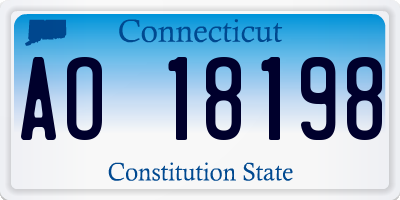 CT license plate AO18198