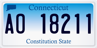 CT license plate AO18211
