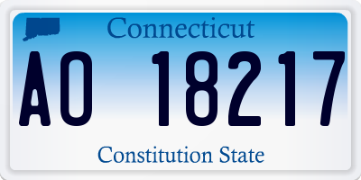 CT license plate AO18217