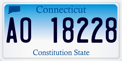 CT license plate AO18228
