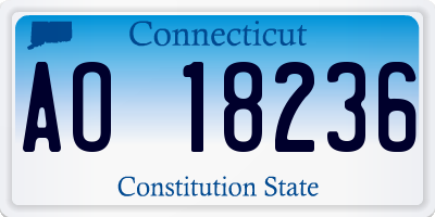 CT license plate AO18236