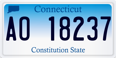 CT license plate AO18237