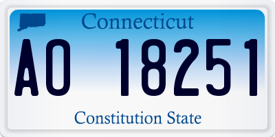 CT license plate AO18251