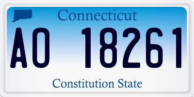 CT license plate AO18261