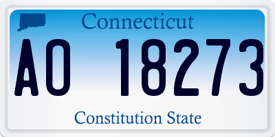 CT license plate AO18273