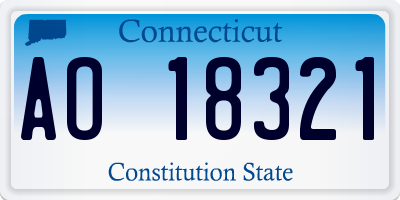 CT license plate AO18321