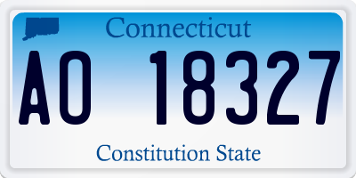 CT license plate AO18327