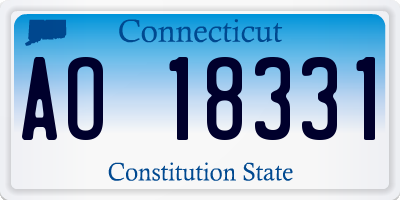 CT license plate AO18331