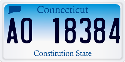 CT license plate AO18384