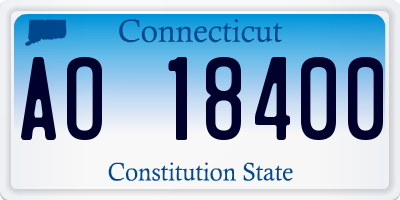 CT license plate AO18400