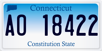CT license plate AO18422