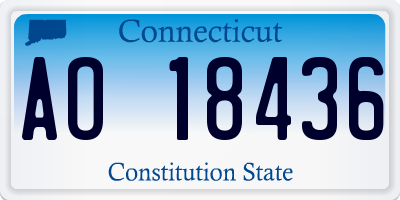 CT license plate AO18436