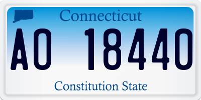 CT license plate AO18440