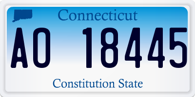 CT license plate AO18445