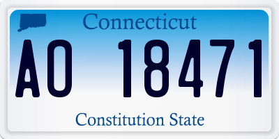 CT license plate AO18471