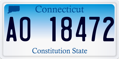 CT license plate AO18472