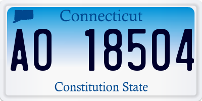 CT license plate AO18504
