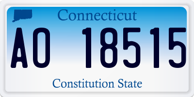 CT license plate AO18515