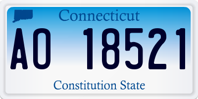 CT license plate AO18521
