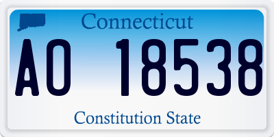 CT license plate AO18538