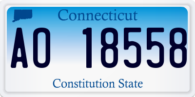 CT license plate AO18558