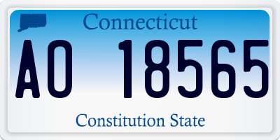 CT license plate AO18565