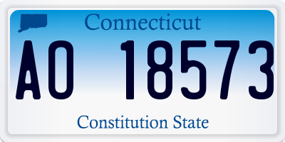 CT license plate AO18573