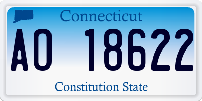 CT license plate AO18622