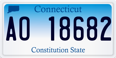 CT license plate AO18682