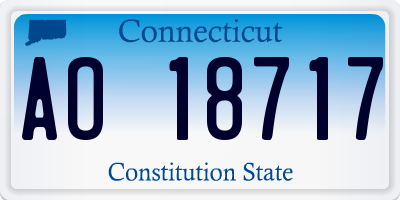 CT license plate AO18717
