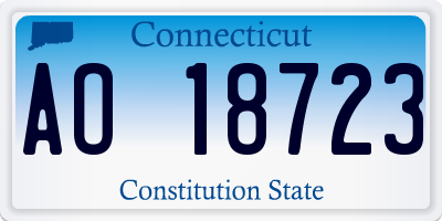 CT license plate AO18723