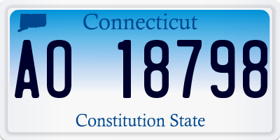 CT license plate AO18798