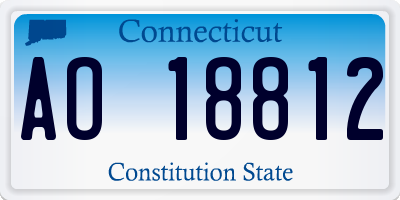 CT license plate AO18812
