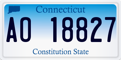CT license plate AO18827