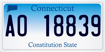 CT license plate AO18839