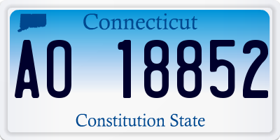 CT license plate AO18852