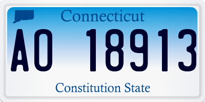 CT license plate AO18913