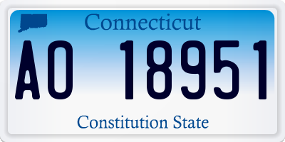 CT license plate AO18951