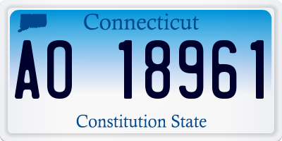 CT license plate AO18961