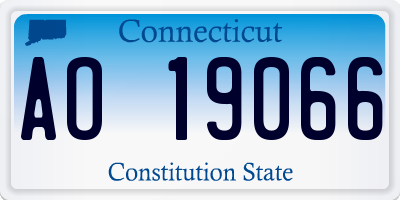 CT license plate AO19066