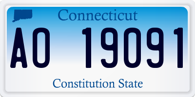 CT license plate AO19091