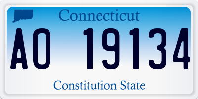 CT license plate AO19134
