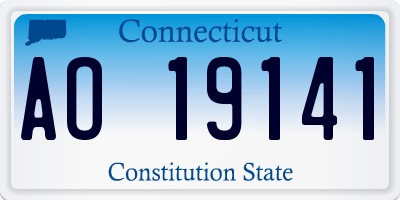 CT license plate AO19141