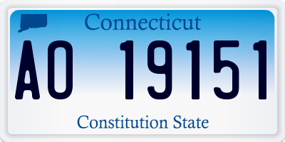 CT license plate AO19151