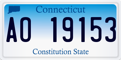 CT license plate AO19153